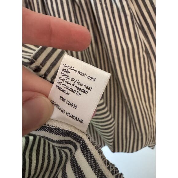 GO GENTLY NATION Girls Long Sleeve Striped Dress Organic Cotton/hemp Neutral 3T - Picture 8 of 8